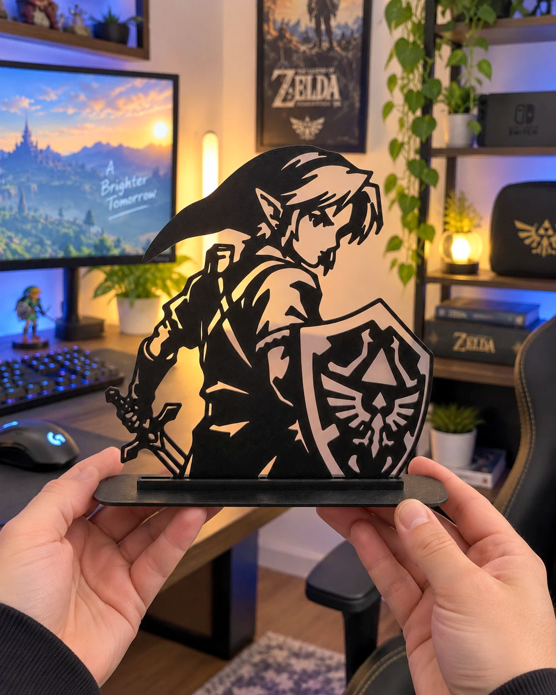 Figura Link – Silueta con Efecto Contraluz