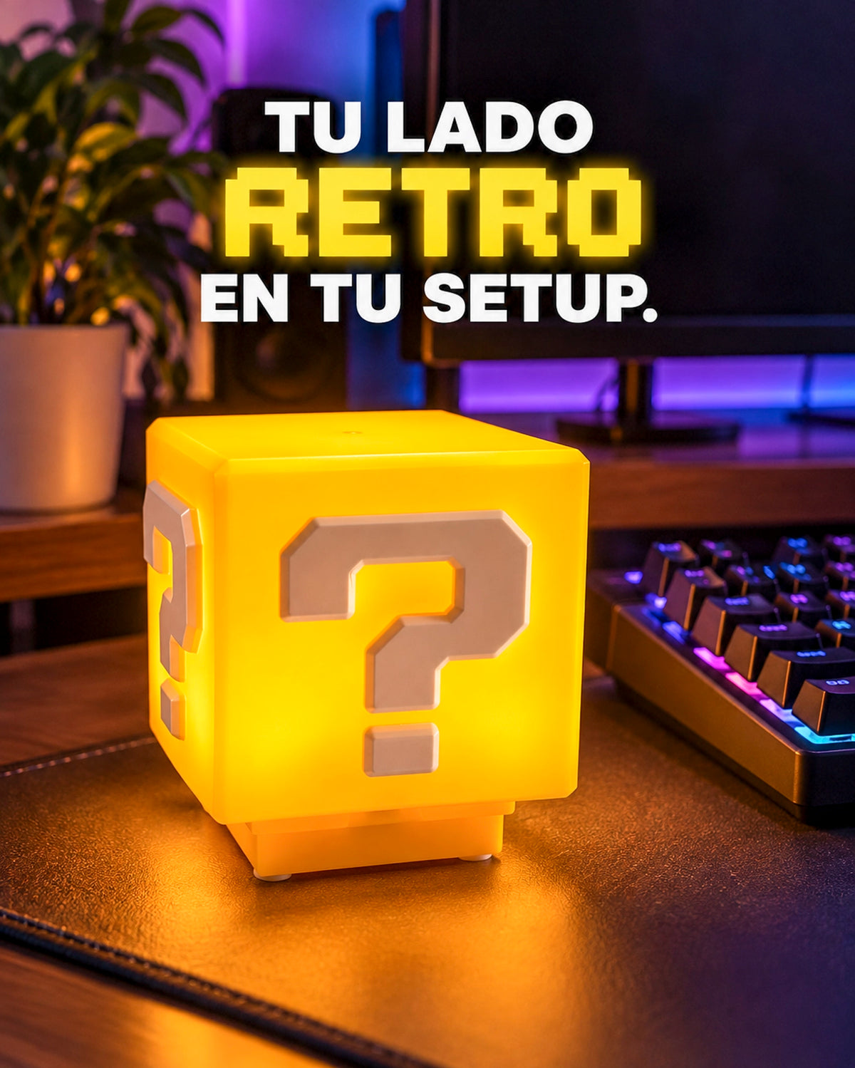 Lámpara Mario Bros – Bloque de Monedas