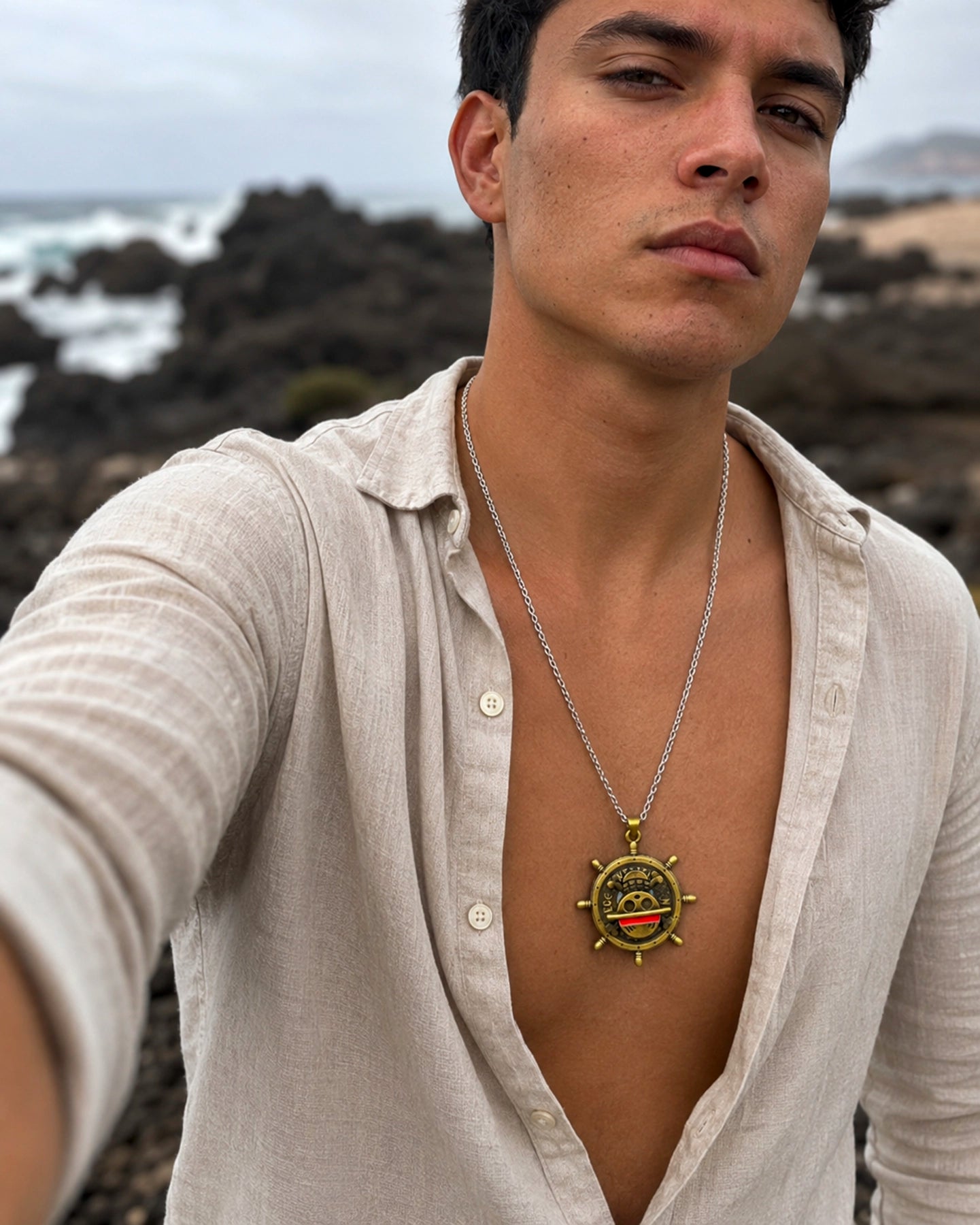Collar Timón Pirata Giratorio – One Piece