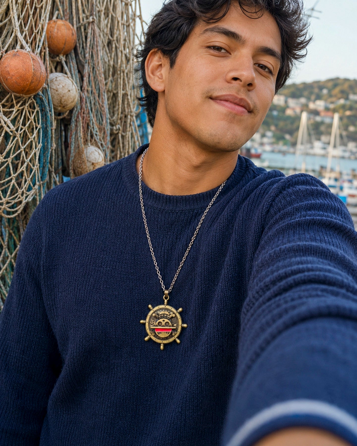 Collar Timón Pirata Giratorio – One Piece