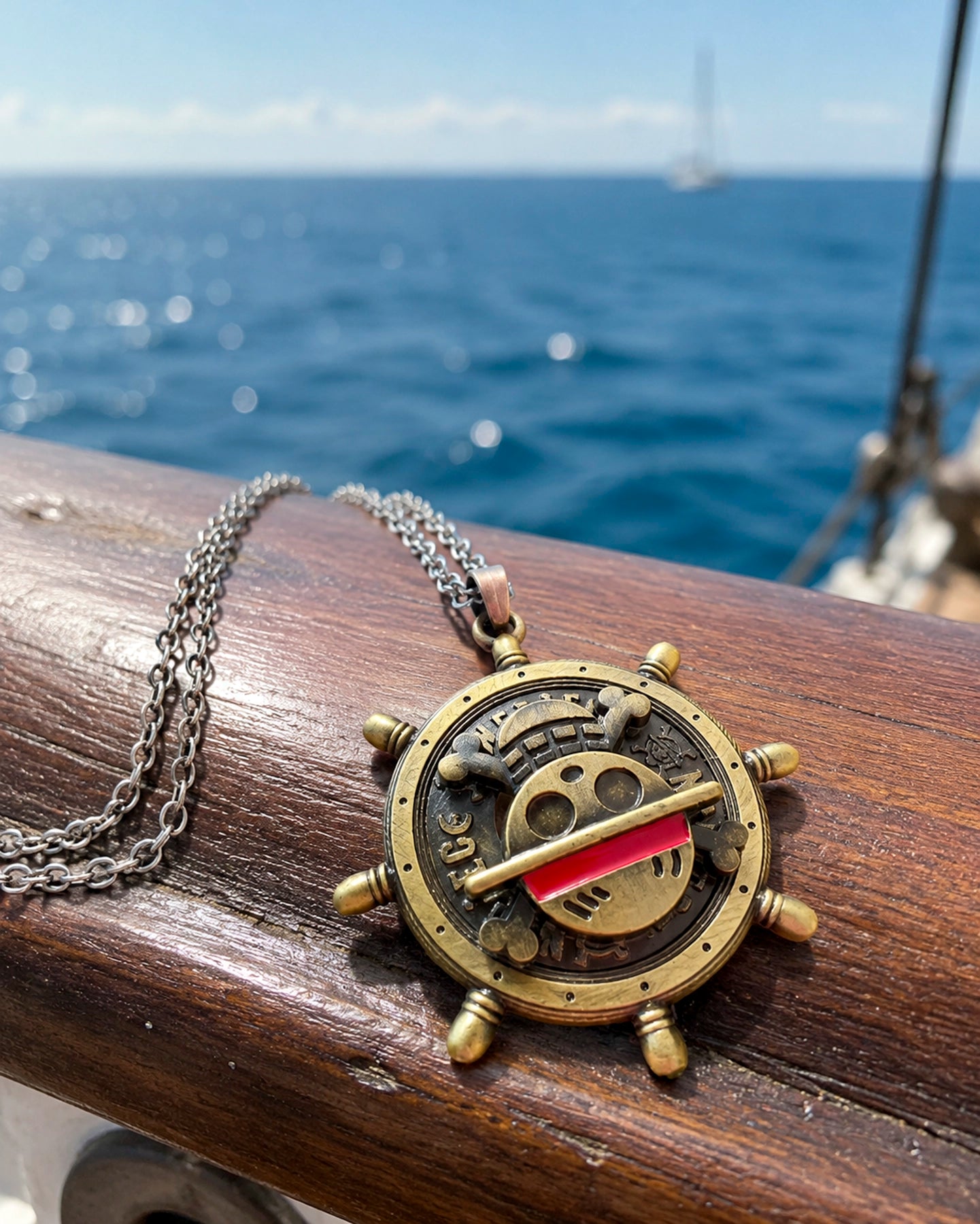 Collar Timón Pirata Giratorio – One Piece