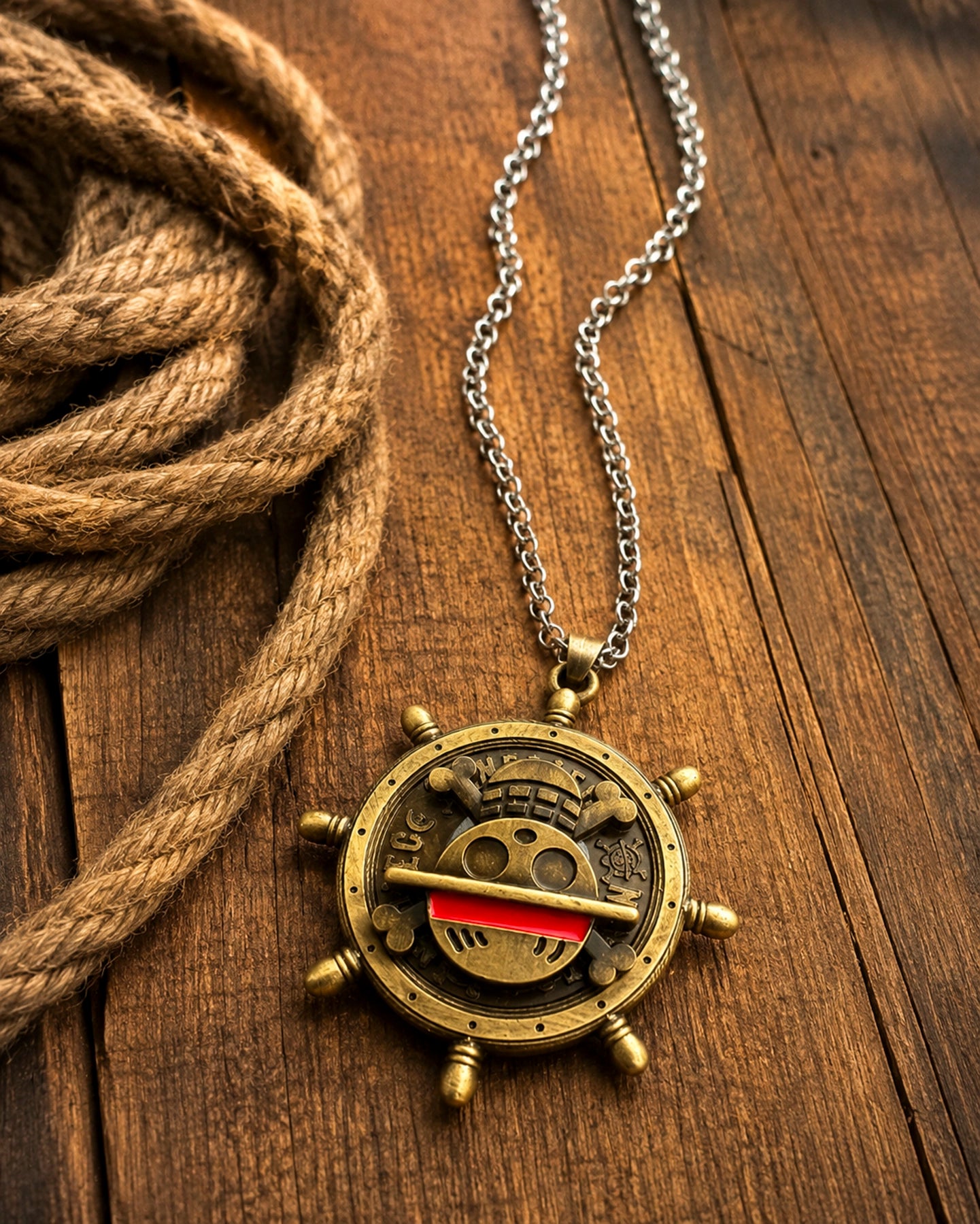 Collar Timón Pirata Giratorio – One Piece