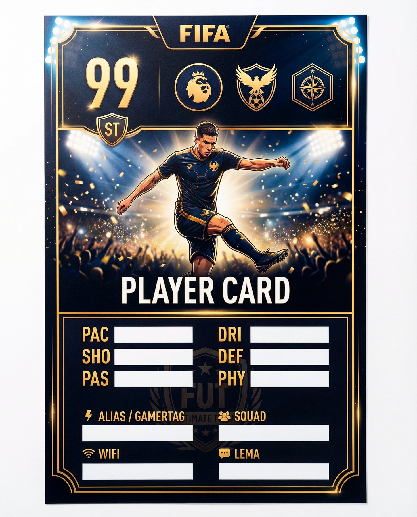 Player Card Gamer – Perfil Personalizable de Pared