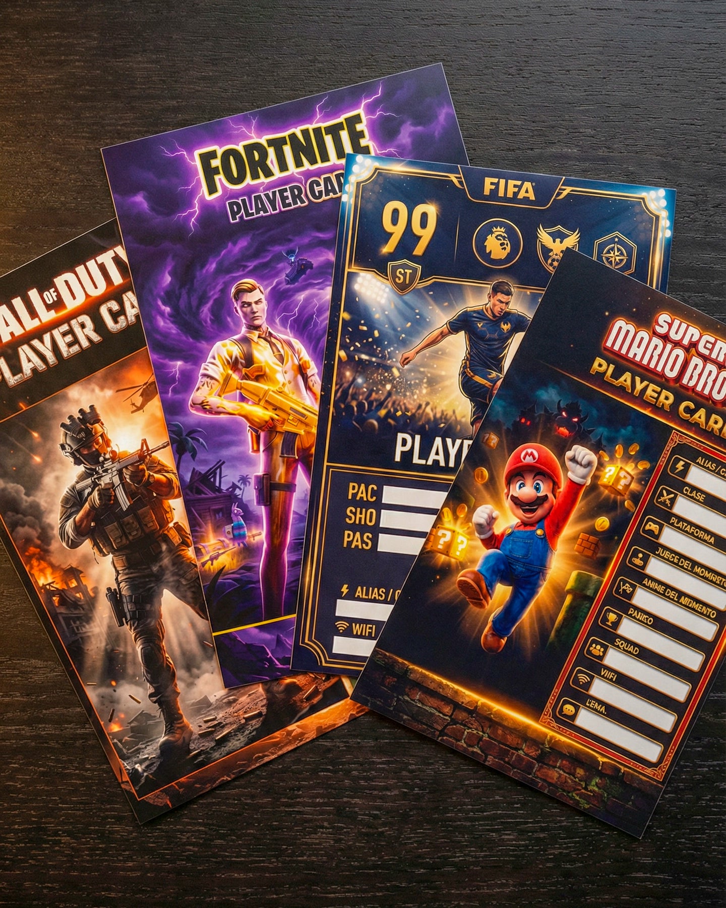 Player Card Gamer – Perfil Personalizable de Pared
