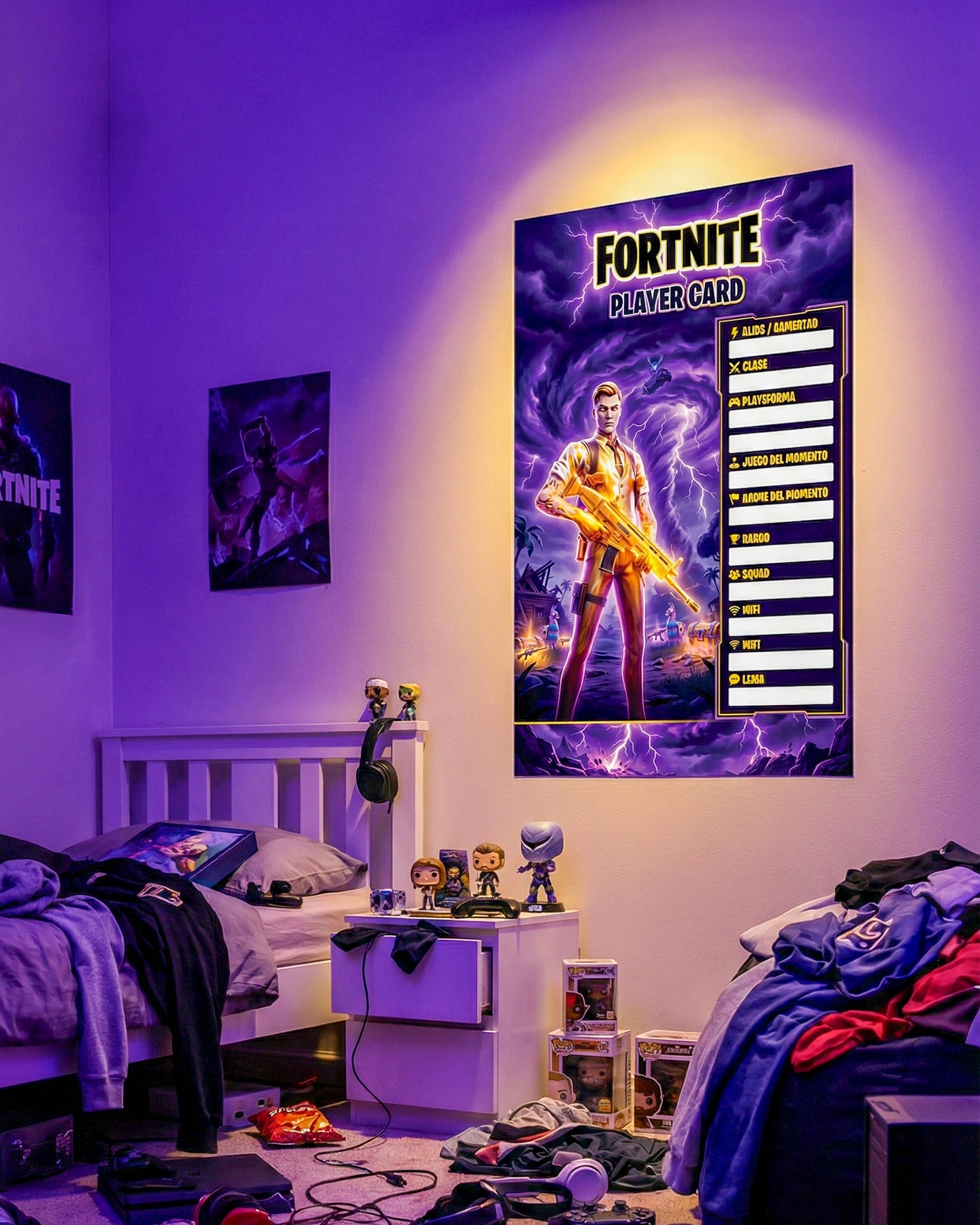 Player Card Gamer – Perfil Personalizable de Pared