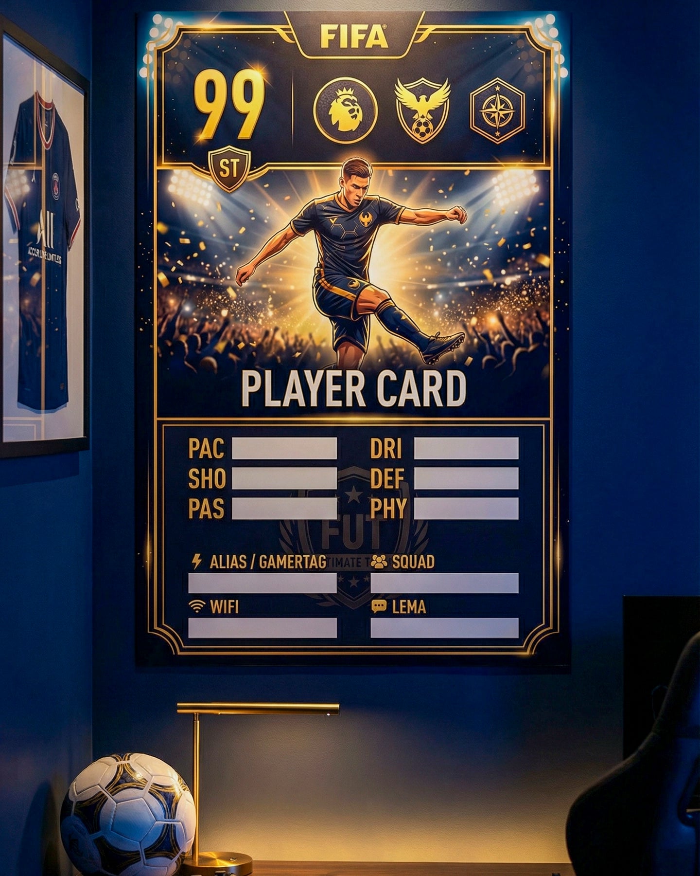 Player Card Gamer – Perfil Personalizable de Pared