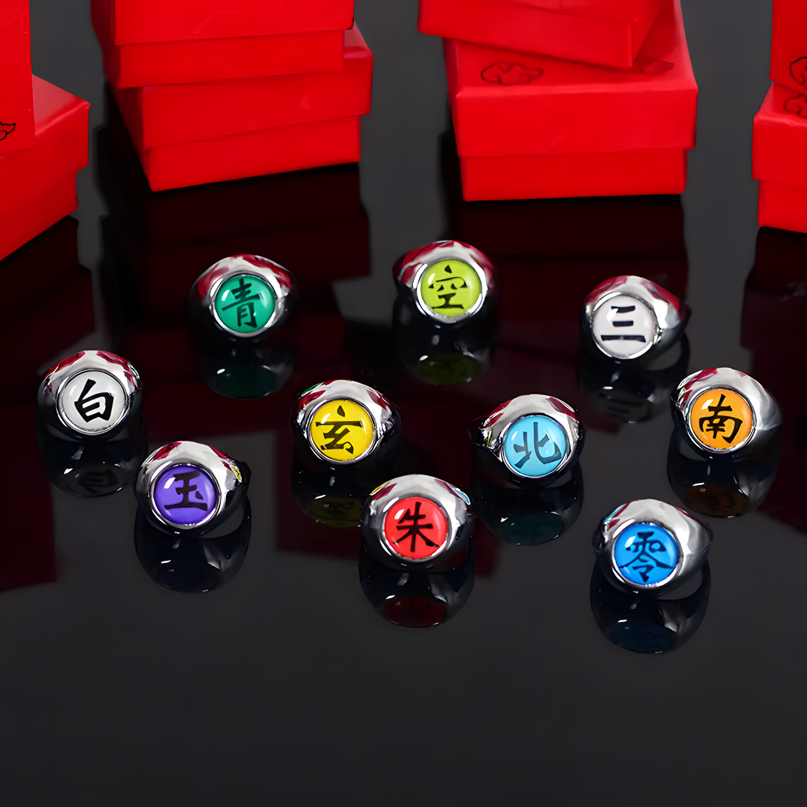 Paquete de Anillos Akatsuki Funky